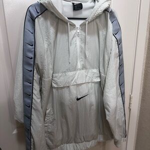Nike Men's White Windbreaker Jacket